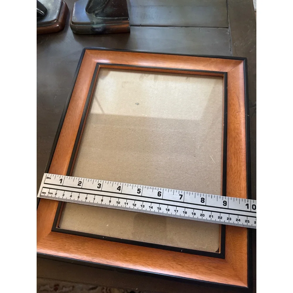 Rare Woods 1997 8x10 Wood Picture Frame Black Trim Vintage Made Thailand